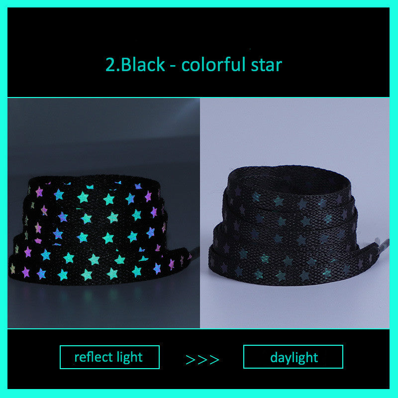 Star Reflective Rope Shoelaces