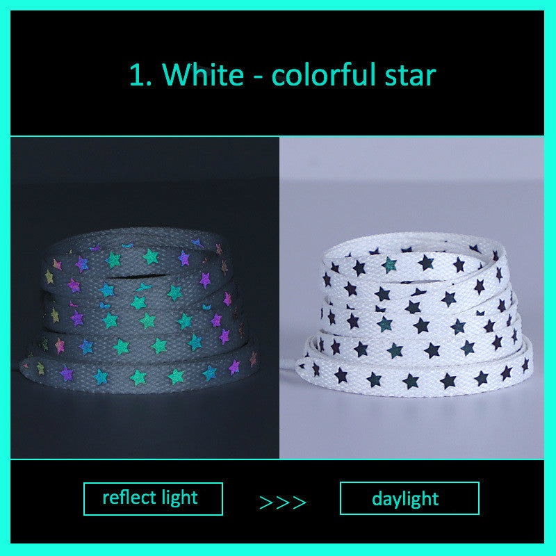 Star Reflective Rope Shoelaces