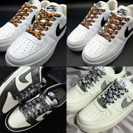Leopard Flat Shoelaces For Sneakers