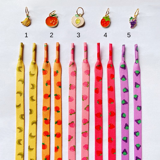 Fruit Shoelaces With Charms