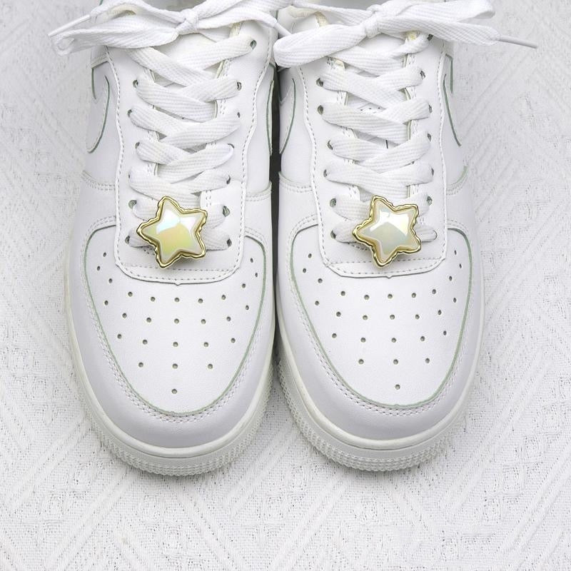 Pearl Heart, Star Charm For Shoe