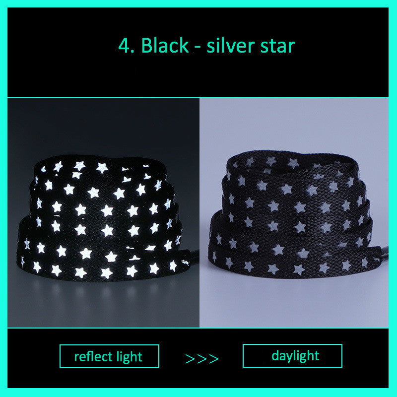 Star Reflective Rope Shoelaces